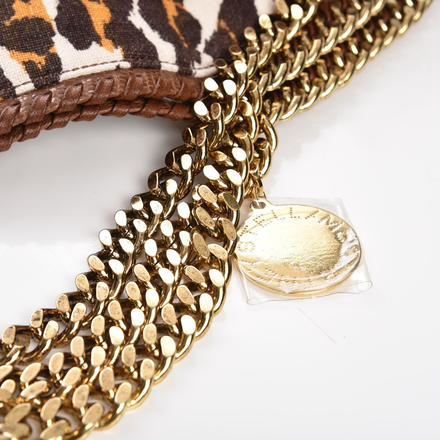 Stella McCartney Linen Leopard Small Falabella Tote 8 of 9