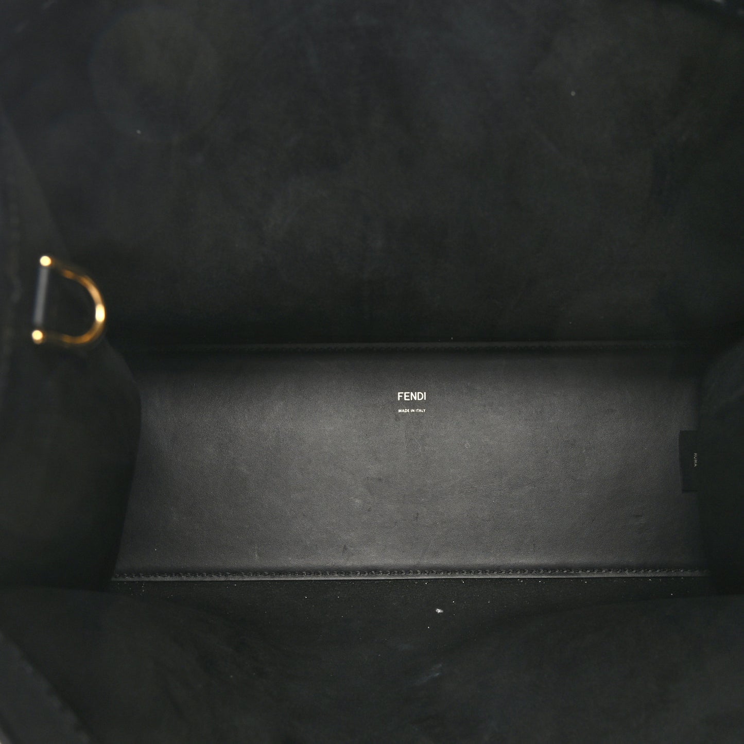 Vitello King Plexiglass Medium Fendi Sunshine Shopper Tote Black