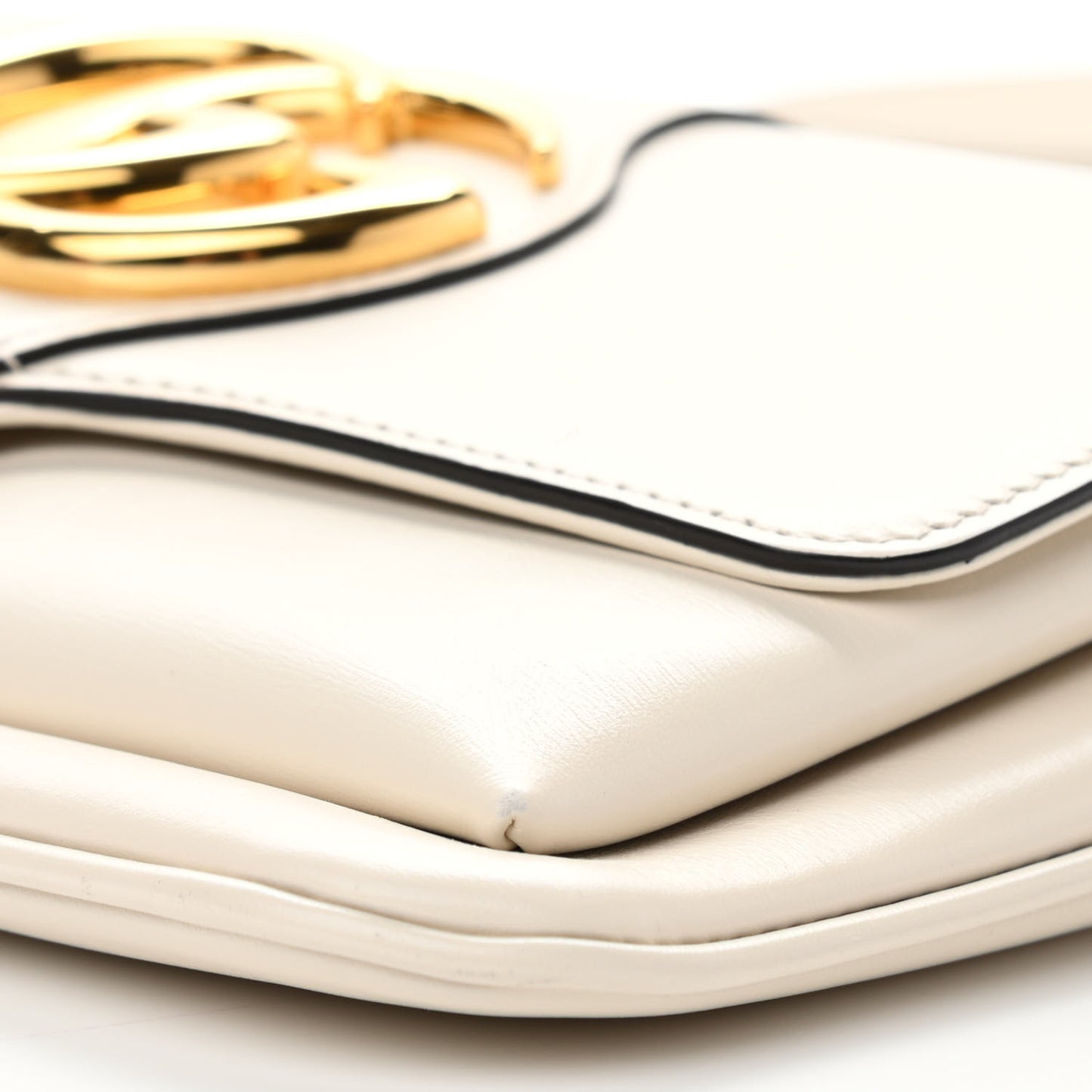 Calfskin Small Arli Flap Shoulder Bag Mystic White