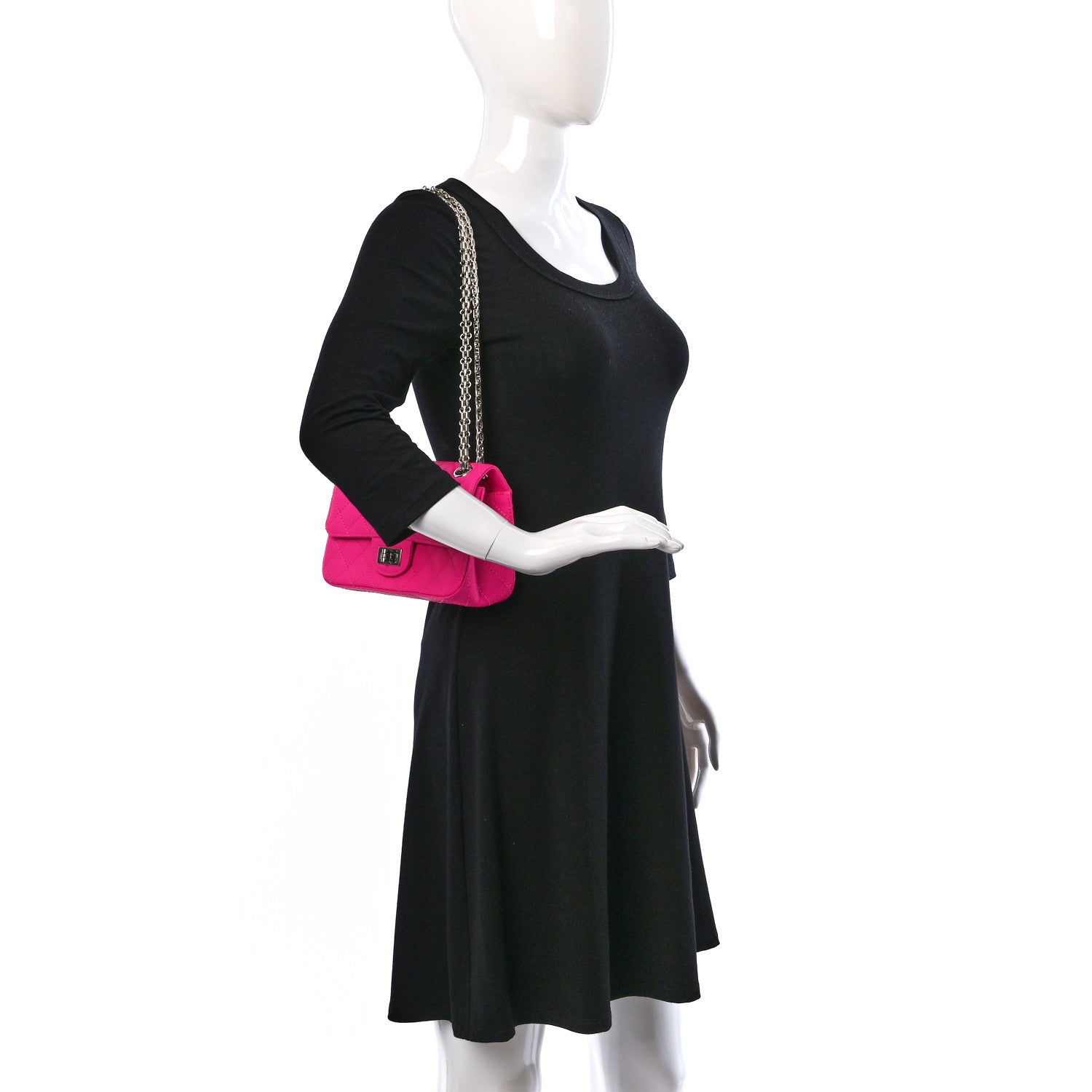 Chanel Goatskin Quilted 2.55 Reissue Mini Flap Fluorescent Pink 2 of 9