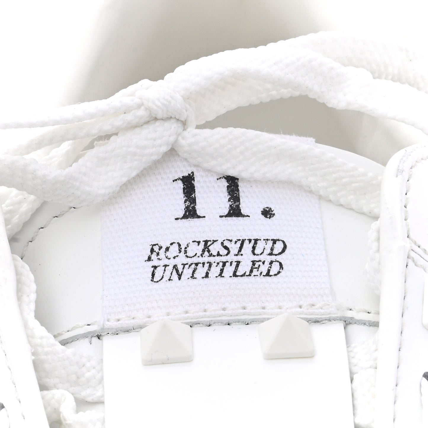 Calfskin Rockstud Untitled Open Sneakers 38 White
