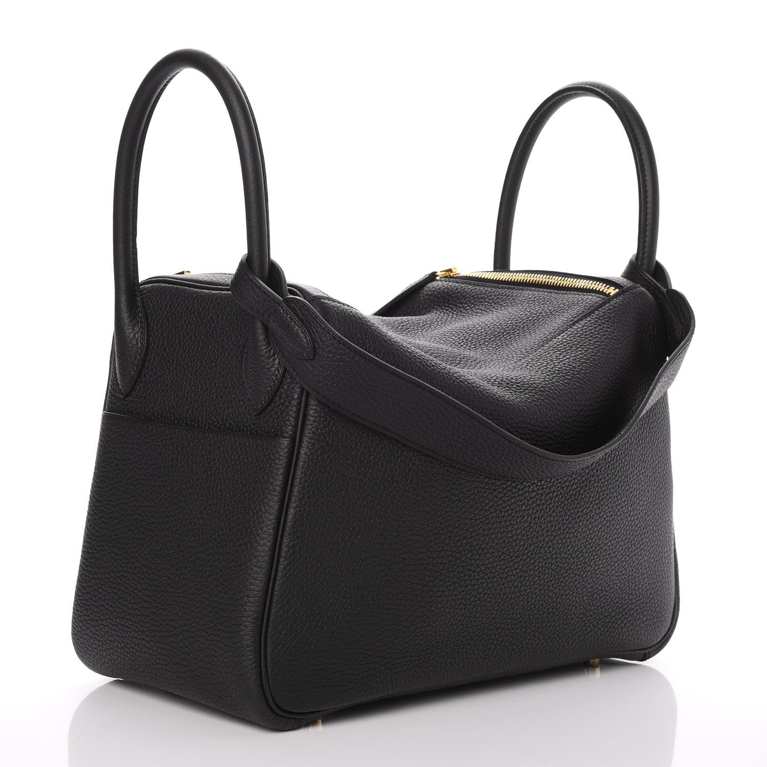 Hermes Taurillon Clemence Lindy 30 Black 3 of 8