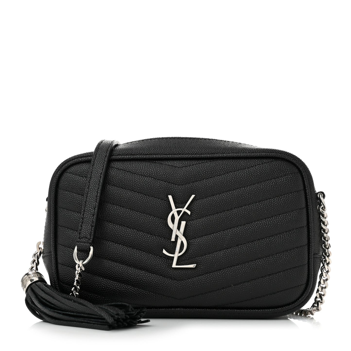 Grain De Poudre Matelasse Monogram Mini Lou Camera Bag Black