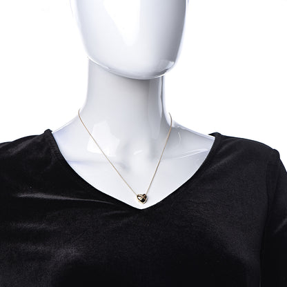 Tiffany 18K Yellow Gold Crossover Heart Pendant Necklace 2 of 6