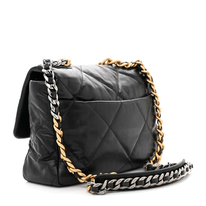 Chanel Lambskin Quilted Large Chanel 19 Flap Black 3 of 14