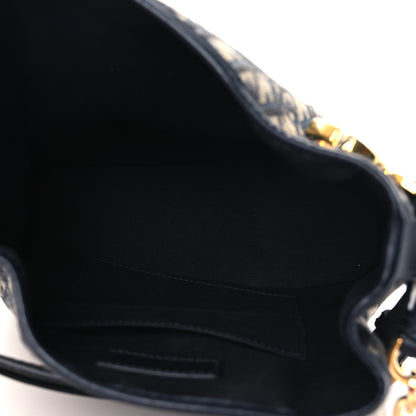 Christian Dior Oblique Calfskin Medium C'est Dior Bucket Bag Blue 5 of 12