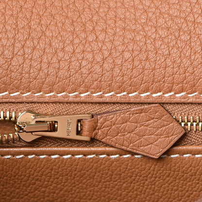 Hermes Taurillon Clemence Retourne Horseshoe Kelly 28 Gold 30 of 40