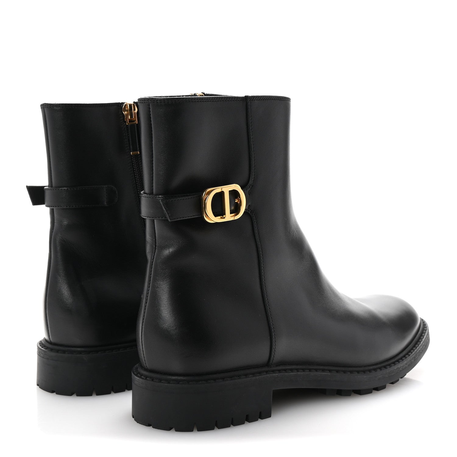 Christian Dior Calfskin 30 Montaigne Ankle Boot 39 Black 5 of 9