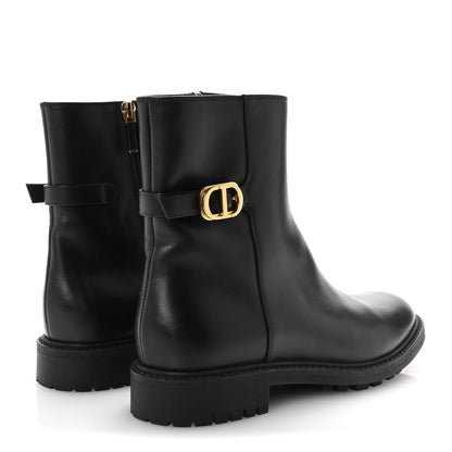 Christian Dior Calfskin 30 Montaigne Ankle Boot 39 Black 5 of 9