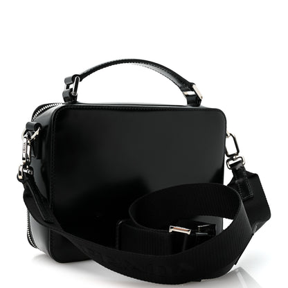 Prada Spazzolato Medium Brique Crossbody Bag Black 3 of 14