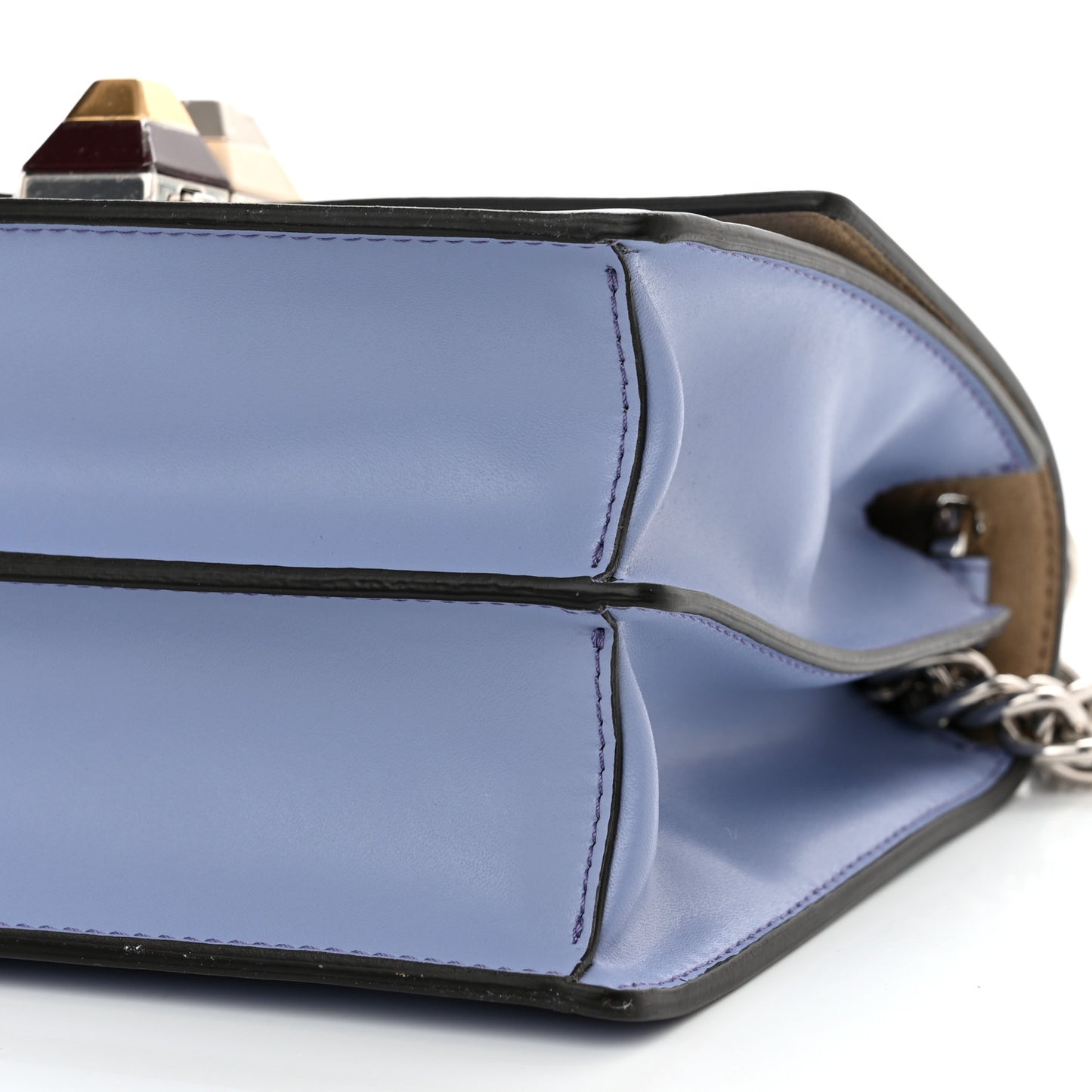 Vitello Liberty Studded Small Kan I Shoulder Bag Sky Multicolor
