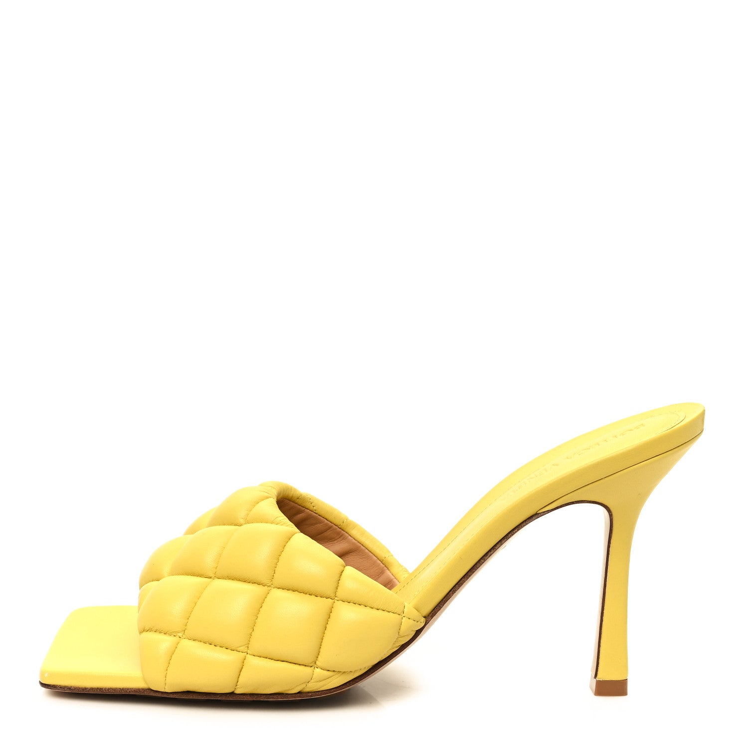 Bottega Veneta Nappa Matelasse Padded Mule Sandals 38.5 38.5 Dream Pear 1 of 9
