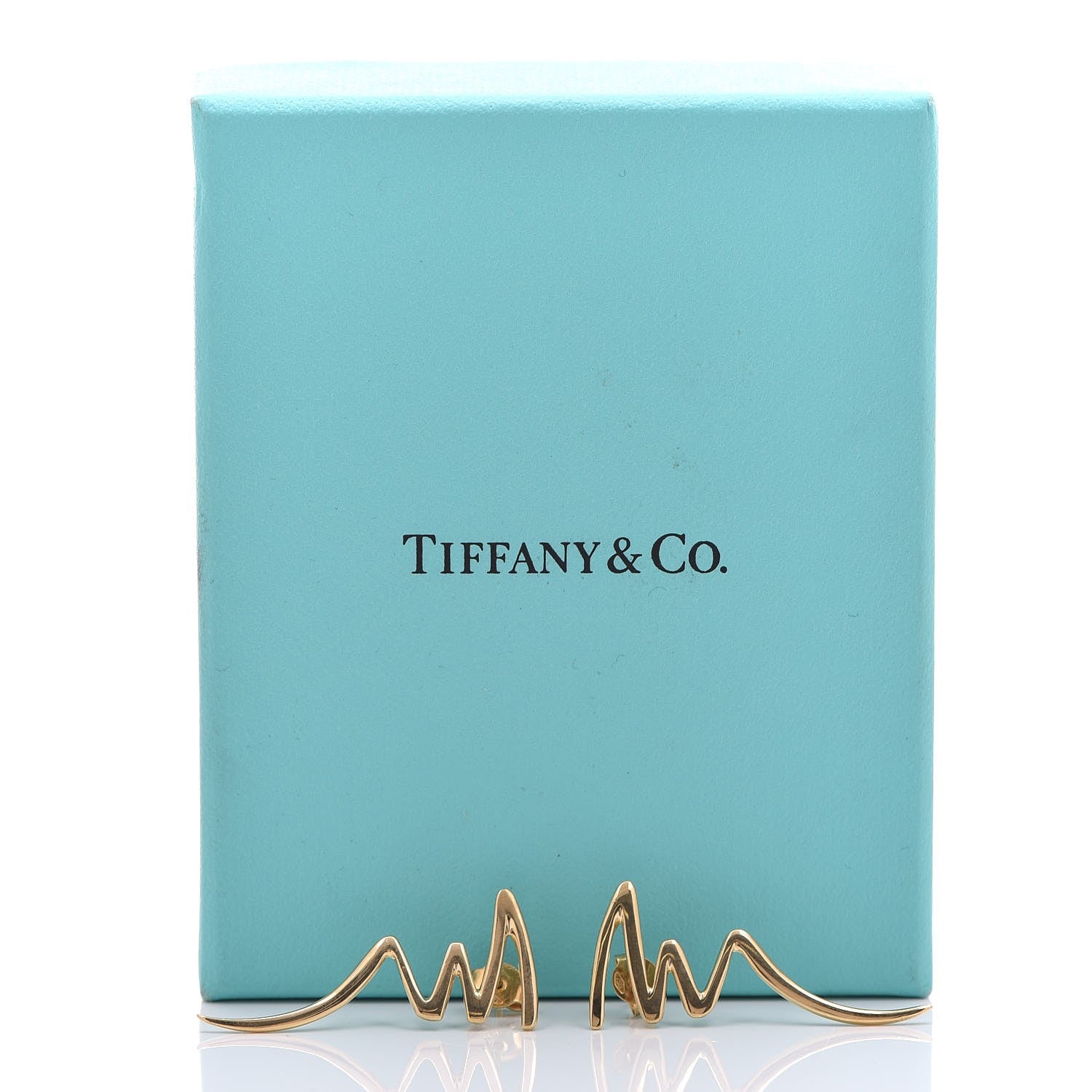 Tiffany 18K Yellow Gold Paloma Picasso Scribbles Earrings 6 of 6