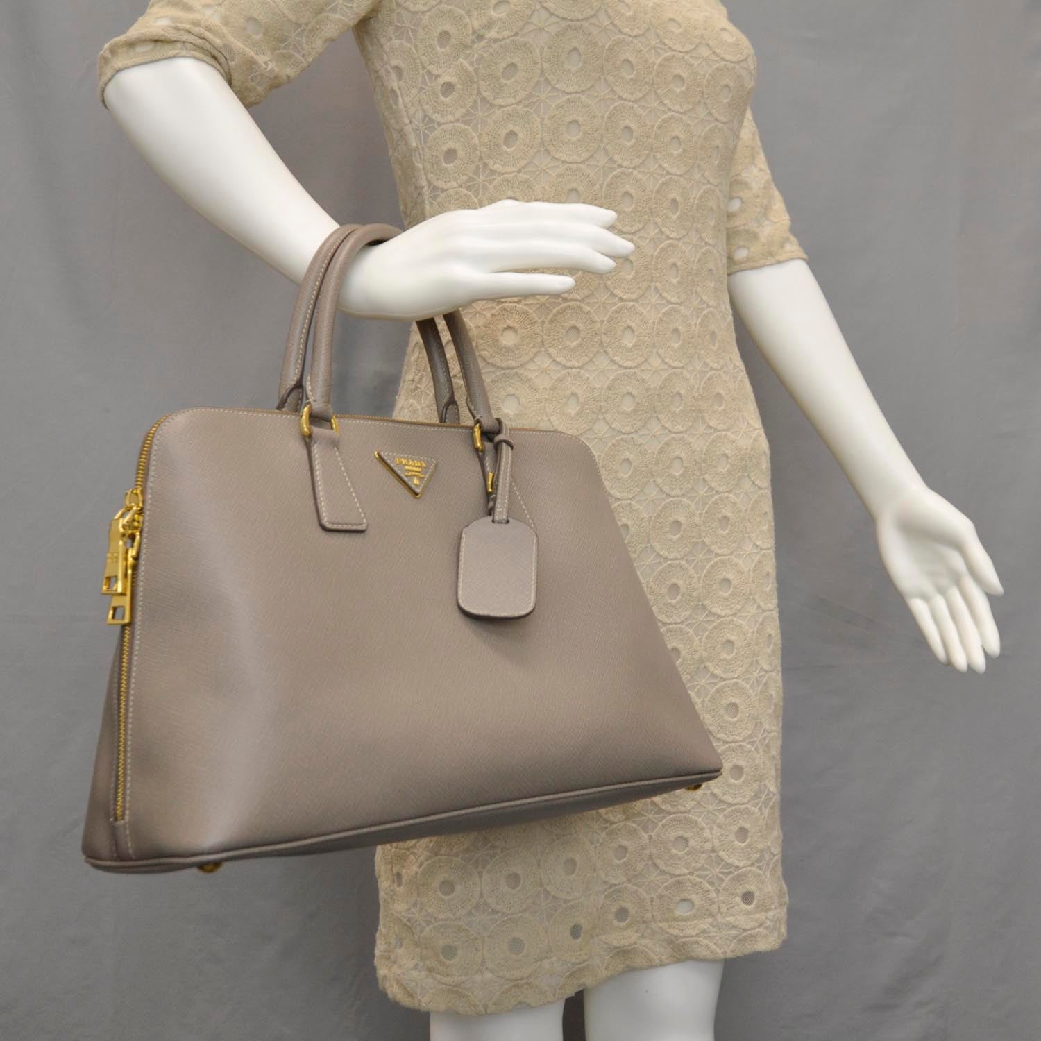 Prada Saffiano Lux Promenade Tote Argilla 2 of 10