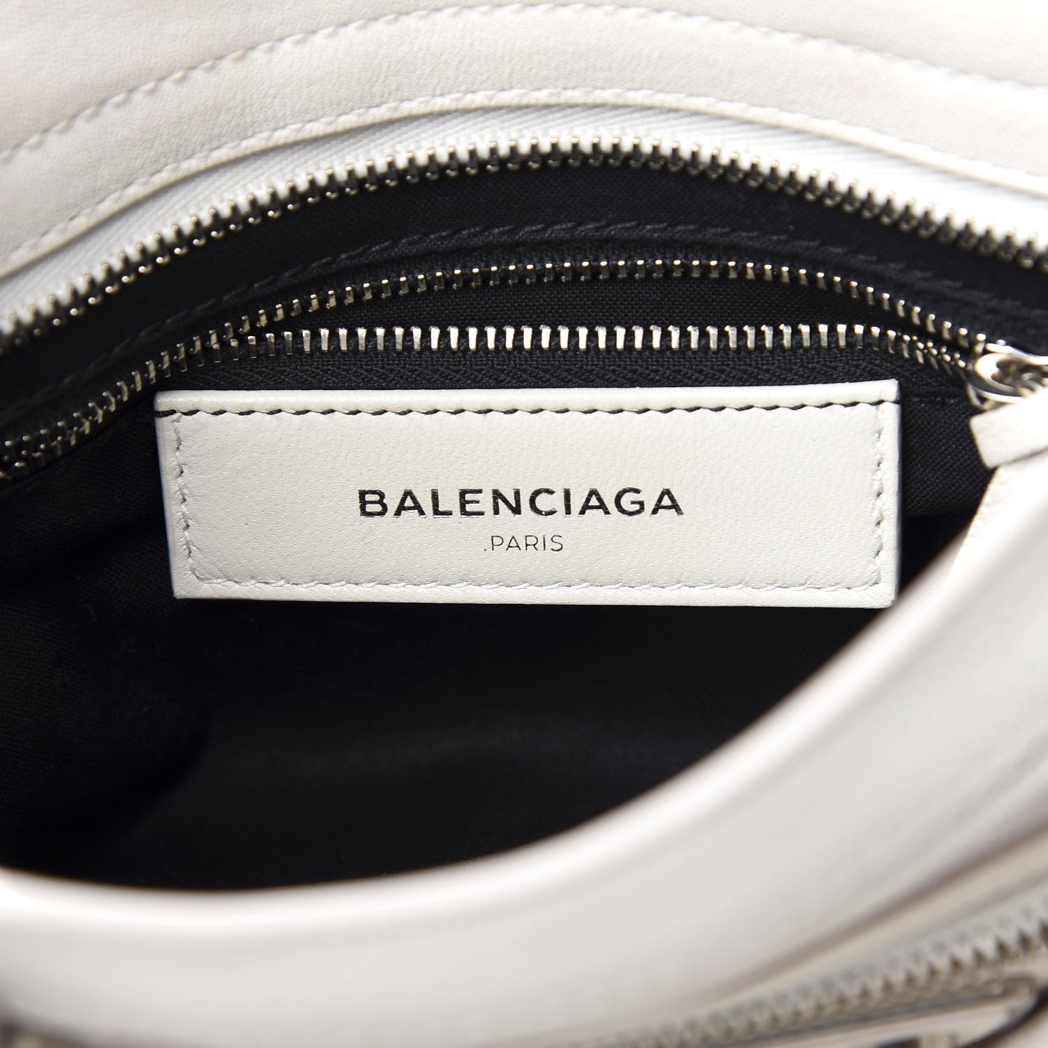 Balenciaga Chevre Silver Metallic Edge Hardware Mini City White 5 of 9