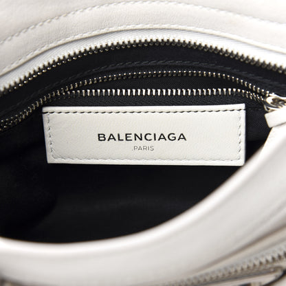 Balenciaga Chevre Silver Metallic Edge Hardware Mini City White 5 of 9