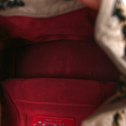 Chanel Aged Calfskin Quilted Small Gabrielle Backpack Beige Black 5 of 11