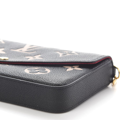 Louis Vuitton Empreinte Monogram Giant Felicie Pochette Black Beige 8 of 10