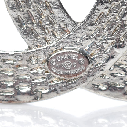 Chanel Swarovski Crystal CC Brooch Silver 5 of 8