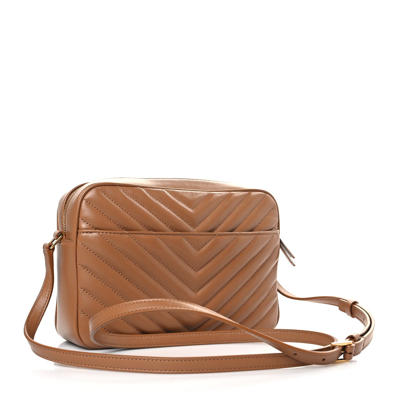 Saint Laurent Calfskin Matelasse Monogram Lou Camera Bag Cinnamon 3 of 9