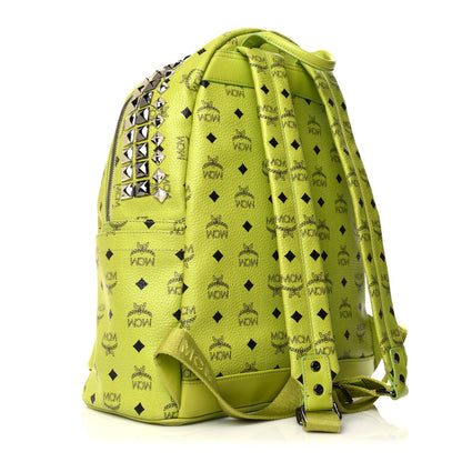 MCM Visetos Crown Stud Medium Stark Backpack Green 2 of 4