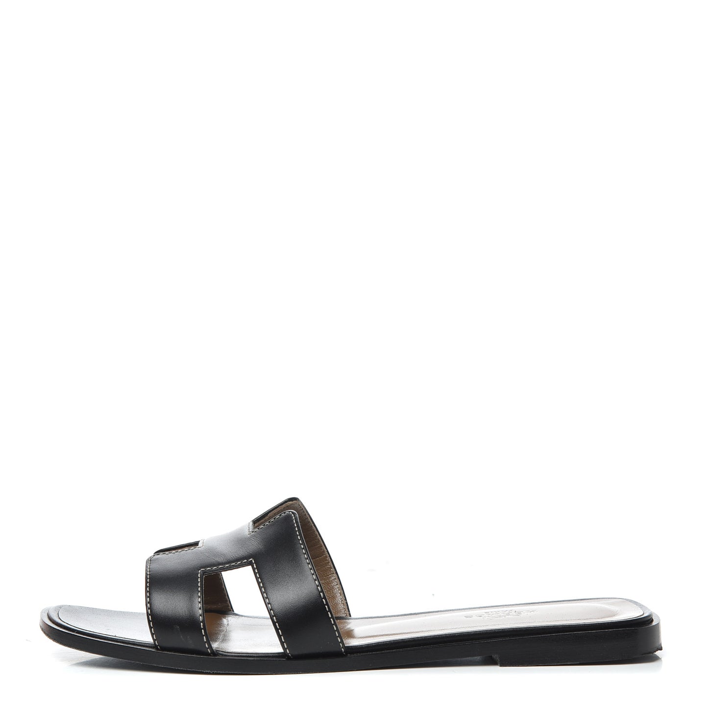 Box Calfskin Oran Sandals 38.5 Black