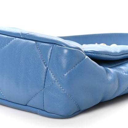 Chanel Lambskin Quilted Medium Chanel 19 Flap Blue 10 of 10