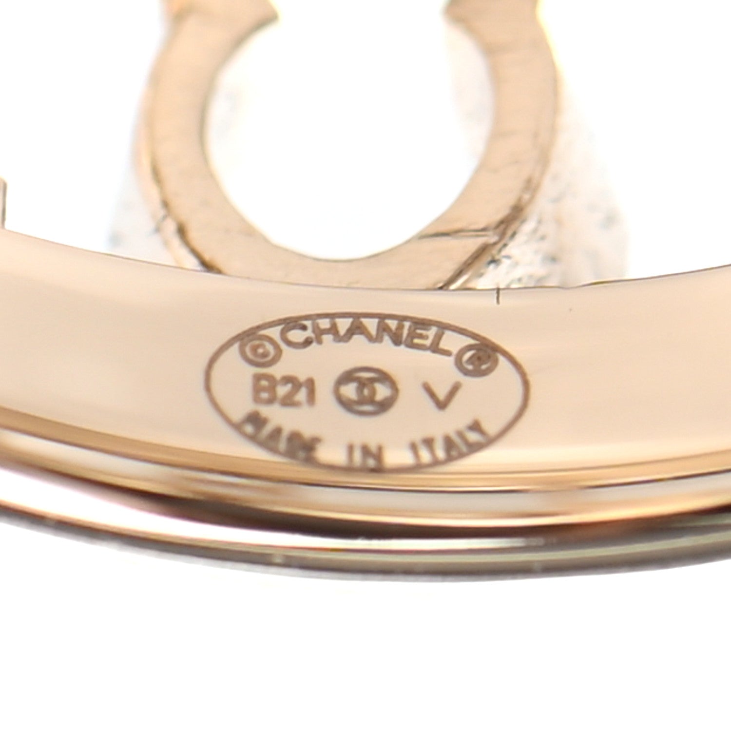 Chanel Metal Crystal Bow-tiful CC Hoop Earrings Gold 4 of 5