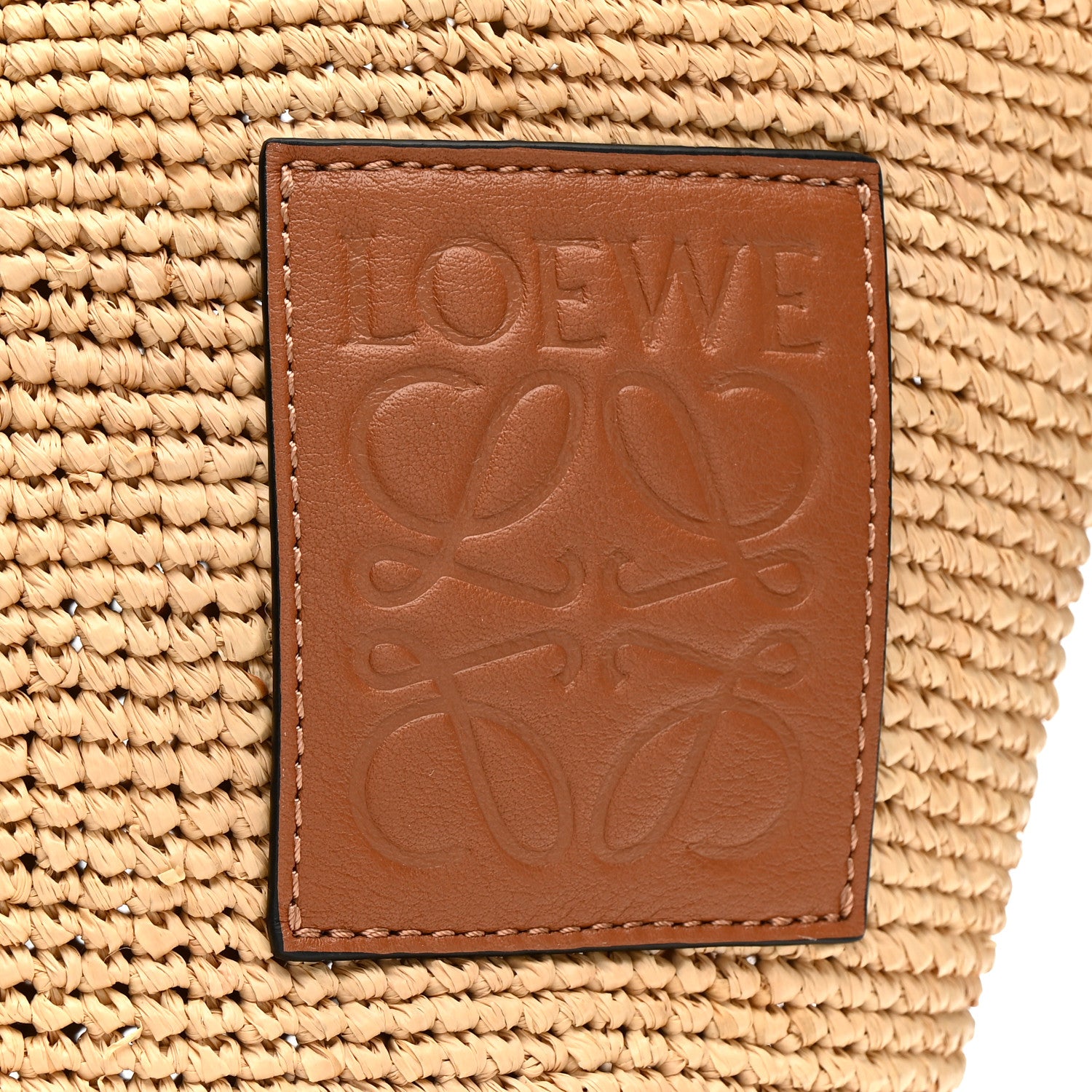 Loewe Raffia Mini Slit Tote Bag Natural Tan 7 of 11