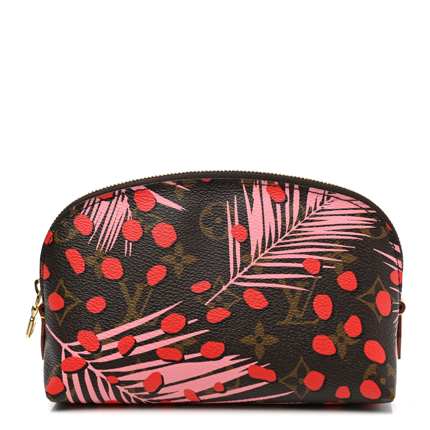 Monogram Jungle Dots Cosmetic Pouch Sugar Pink Poppy