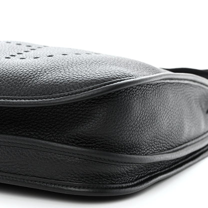 Hermes Taurillon Clemence Evelyne III PM Black 10 of 11
