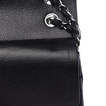 Chanel Caviar Quilted Jumbo Double Flap Black 11 of 14
