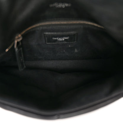 Saint Laurent Lambskin Quilted Small Loulou Puffer Monogram Chain Satchel Black 5 of 9