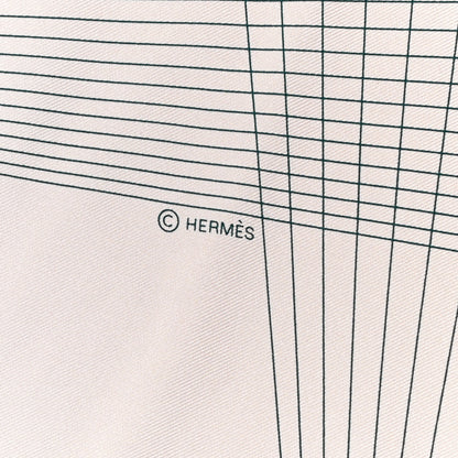 Hermes Silk Hiver H En Fil Scarf 140 White Anthracite 6 of 8