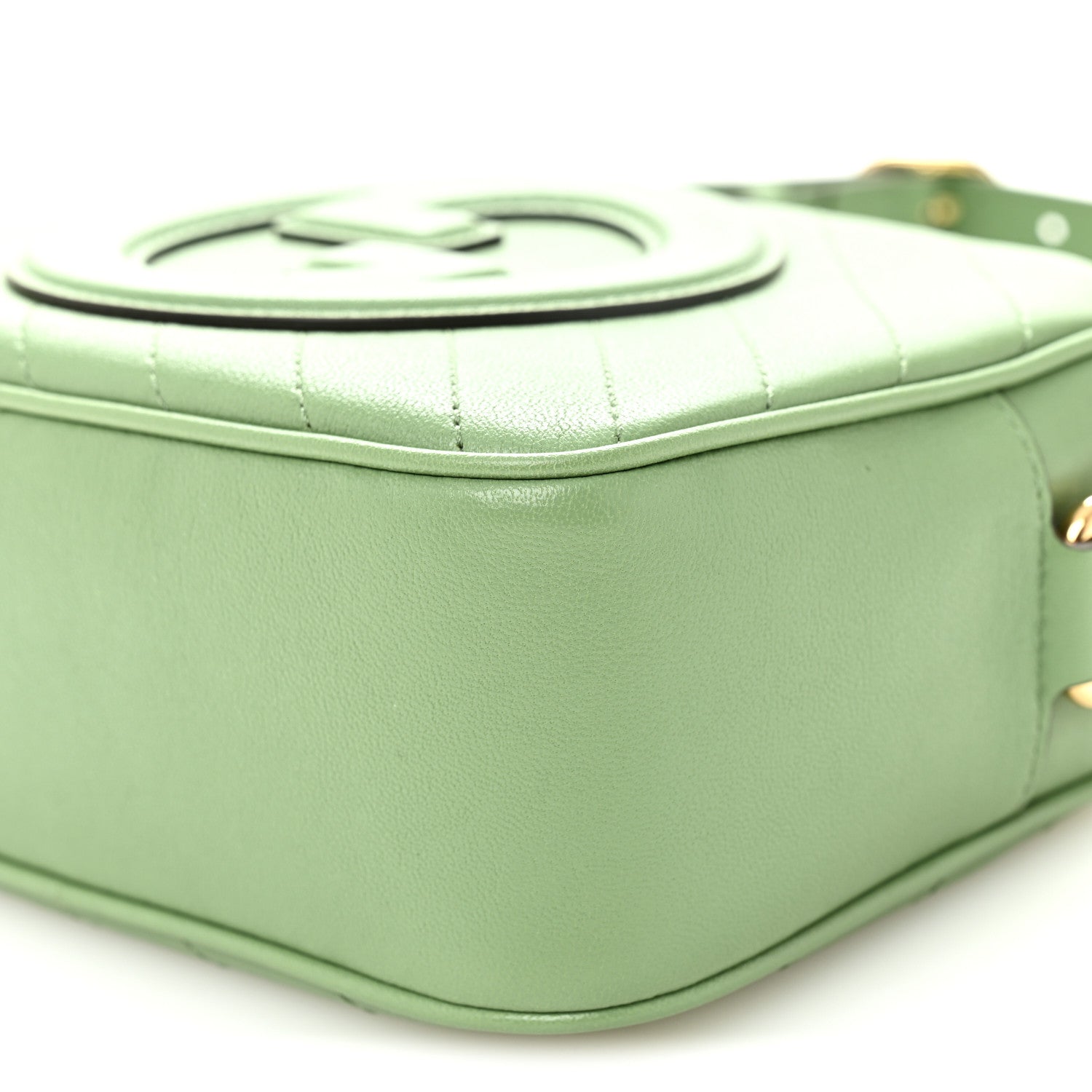 Gucci Sakai Be Green Calfskin Diagonal Stitched Small Blondie Shoulder Bag Green Soil Grass Green Soil Grass 10 of 10