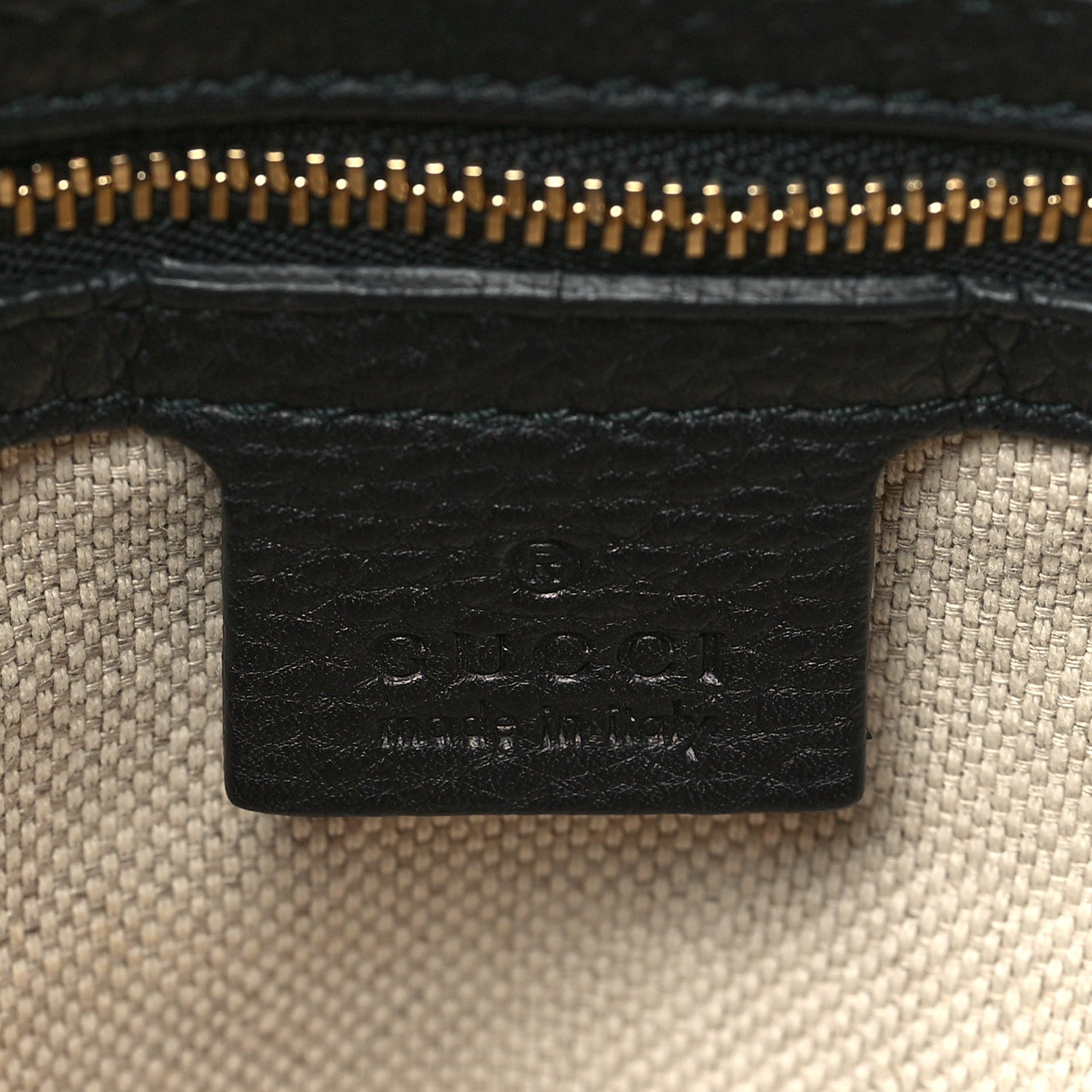 Gucci Pebbled Calfskin Medium Soho Chain Shoulder Bag Black 6 of 9