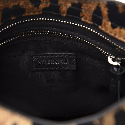 Balenciaga Smooth Calfskin Leopard Print Classic Silver Hardware Mini City Beige 7 of 10