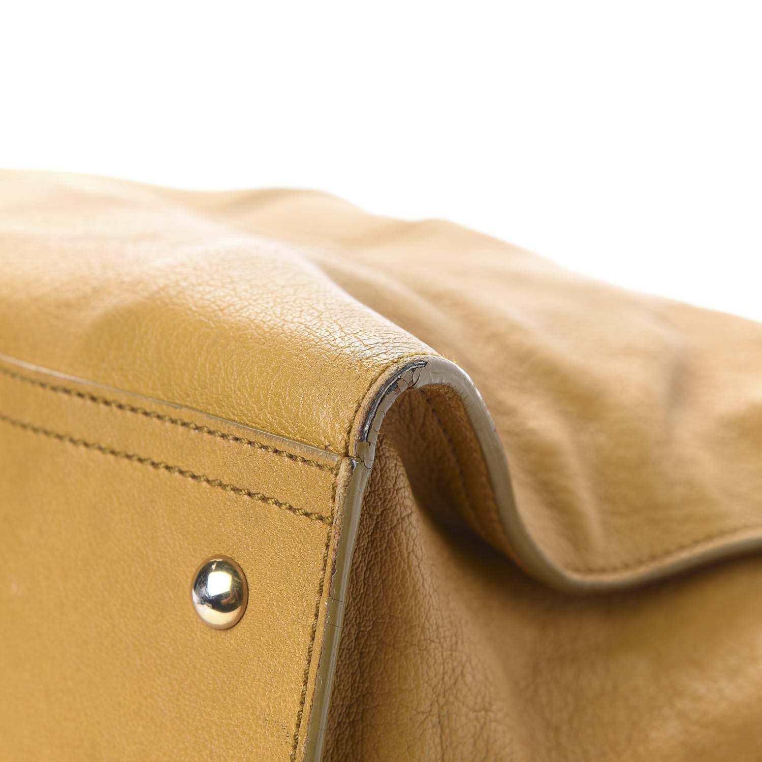 Saint Laurent Sheepskin Large Cabas ChYc Mustard 15 of 16