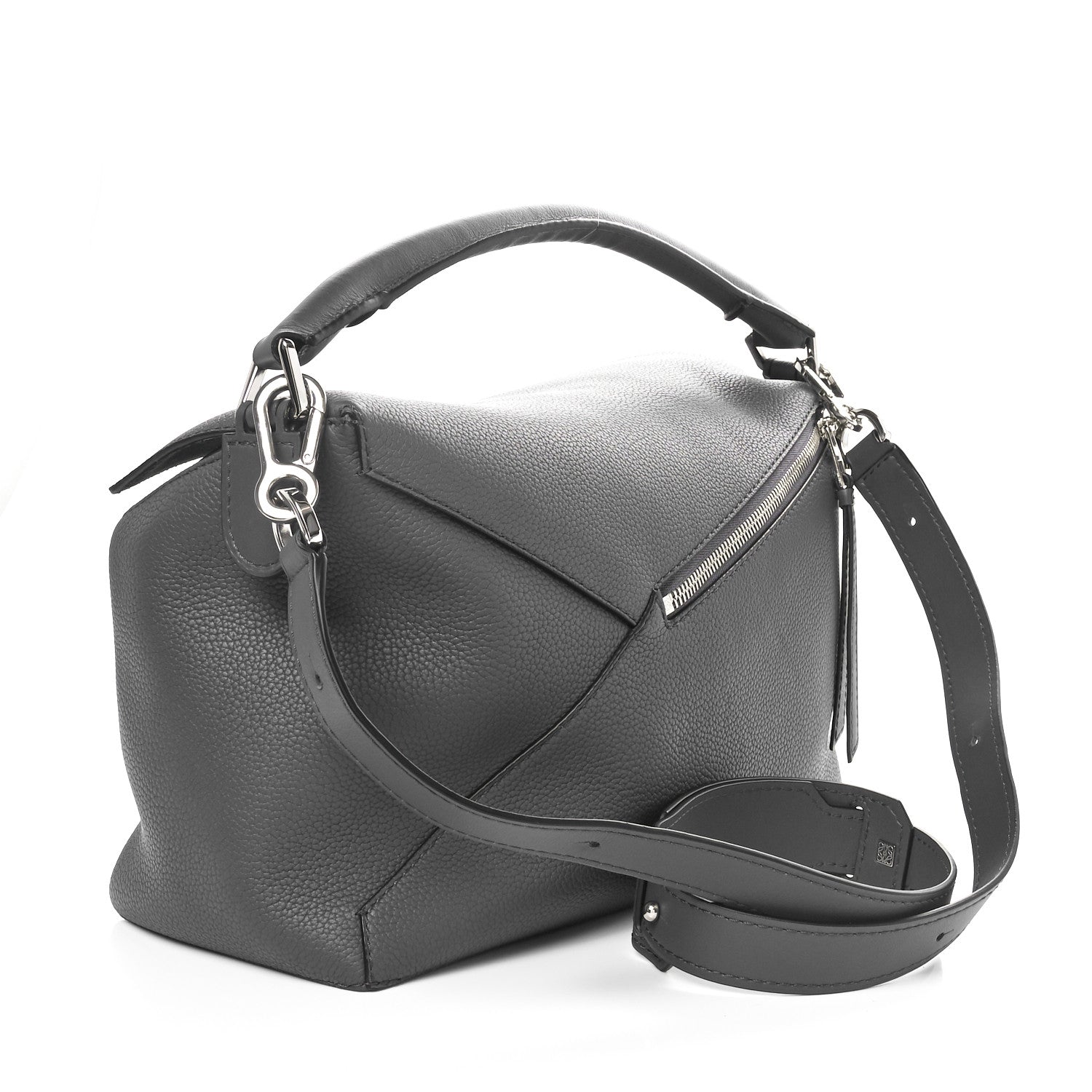 Loewe Calfskin Large Puzzle Edge Bag Dark Grey 2 of 9