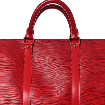 Louis Vuitton Epi Keepall 50 Castillan Red 8 of 14