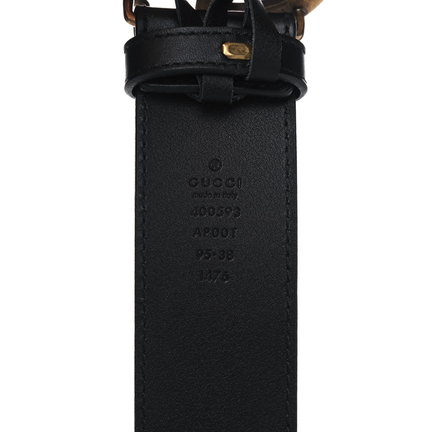 Gucci Calfskin Double G 40mm Belt 95 38 Black 5 of 5