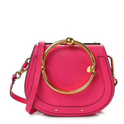 Chloe Calfskin Suede Small Nile Bracelet Bag Fuchsia Rose 1 of 11