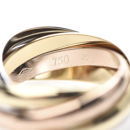 Cartier 18K Pink Yellow White Gold Five Band Les Must De Trinity Ring 49 5 4 of 4