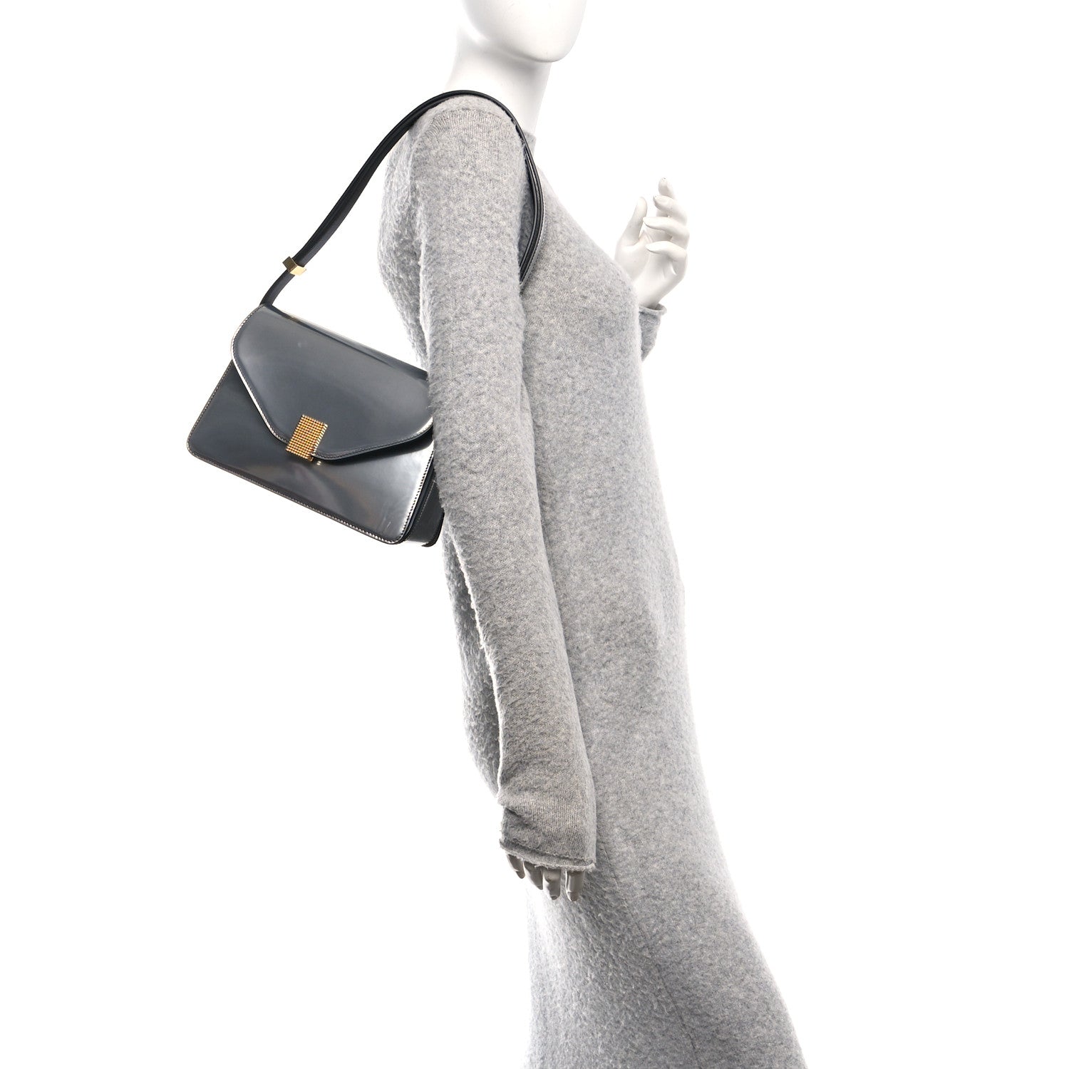 Lanvin Metallic Calfskin Concerto Bag SIlver 2 of 12