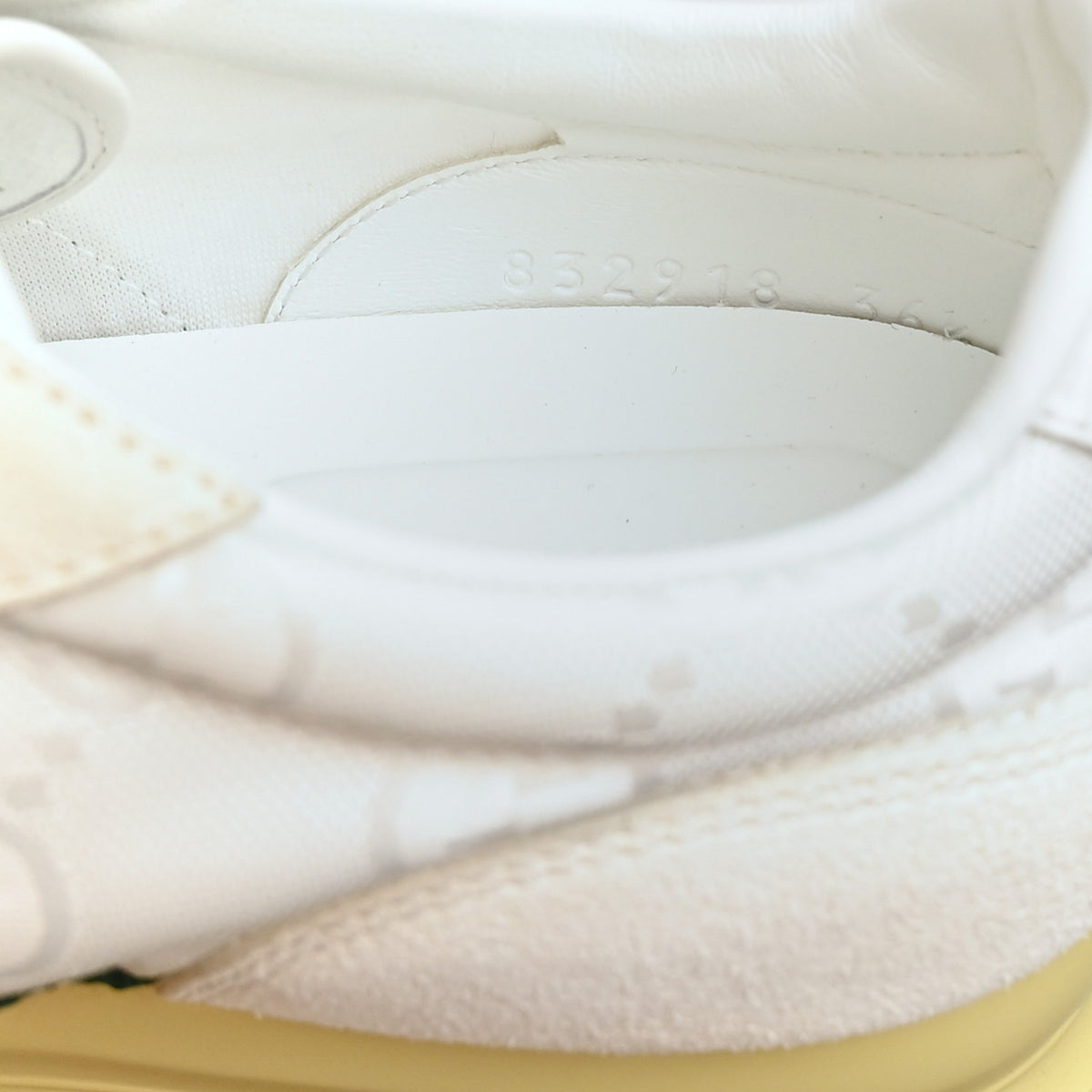 Gucci GG Suede Monogram Web Re-Motion Sneakers 36.5 White 10 of 11