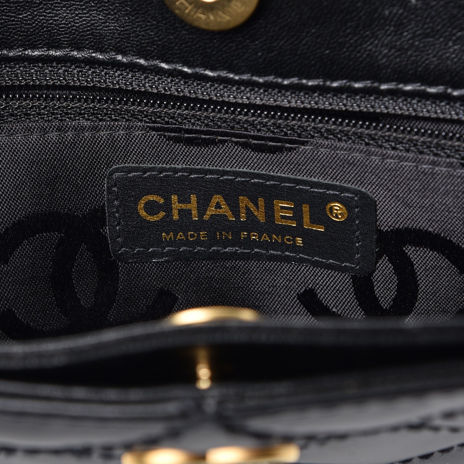Chanel Calfskin Quilted Small Surpique Stitch Tote Black 6 of 8