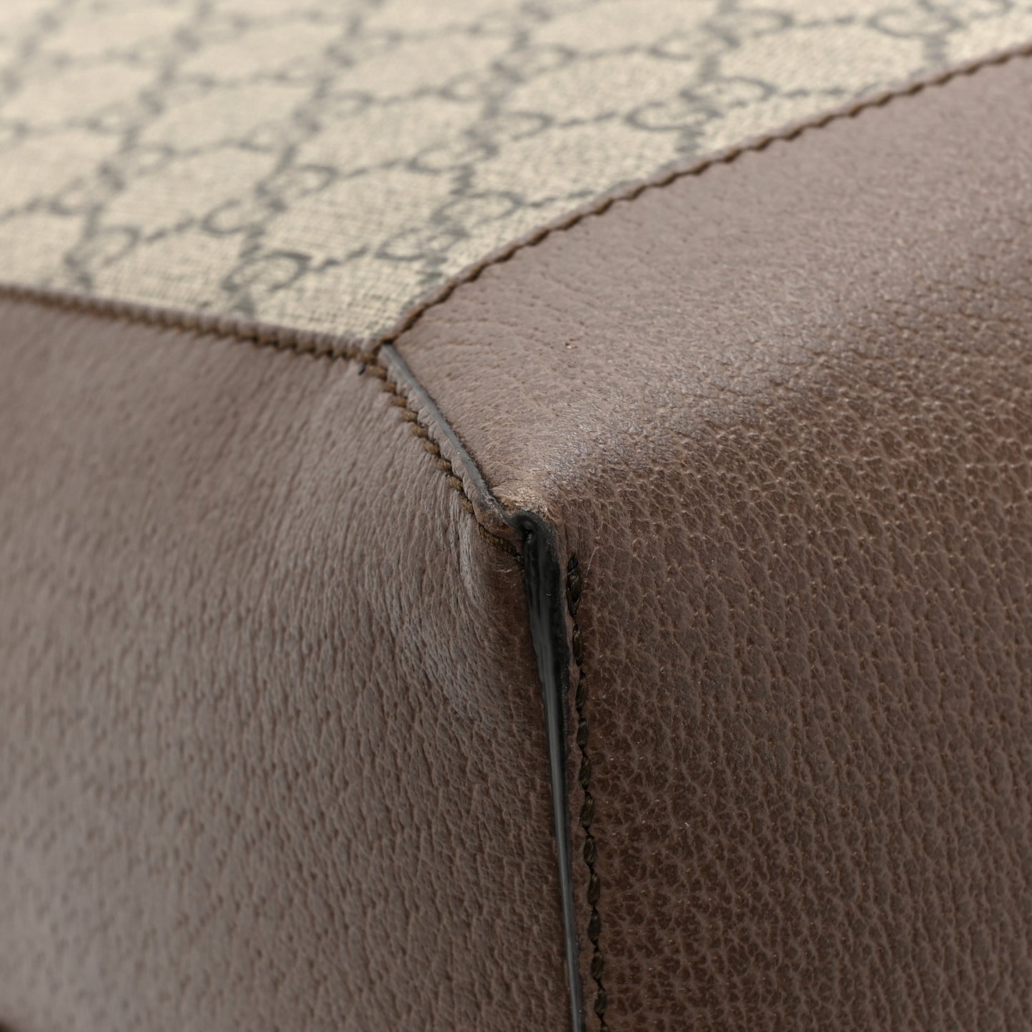 GG Supreme Monogram Web Ophidia Tote Brown