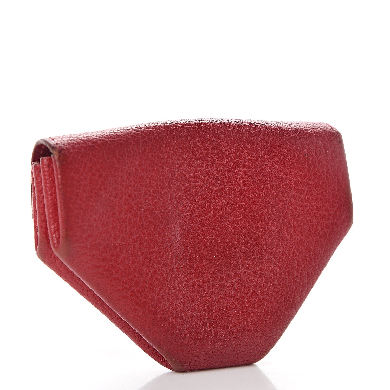 Hermes Chevre Mysore Le 24 Coin Purse Rouge Casaque 2 of 5