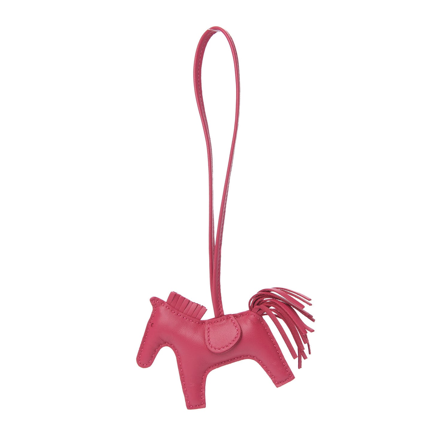 Milo Lambskin Grigri Rodeo Horse Bag Charm PM Rose Mexico