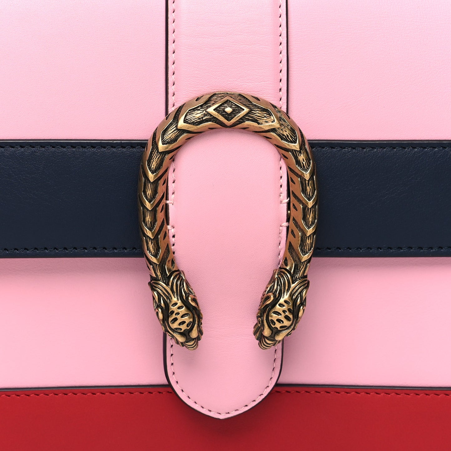 Moon Calfskin Web Medium Dionysus Bamboo Top Handle Bag Sugar Pink Blue Agata Hibiscus Red